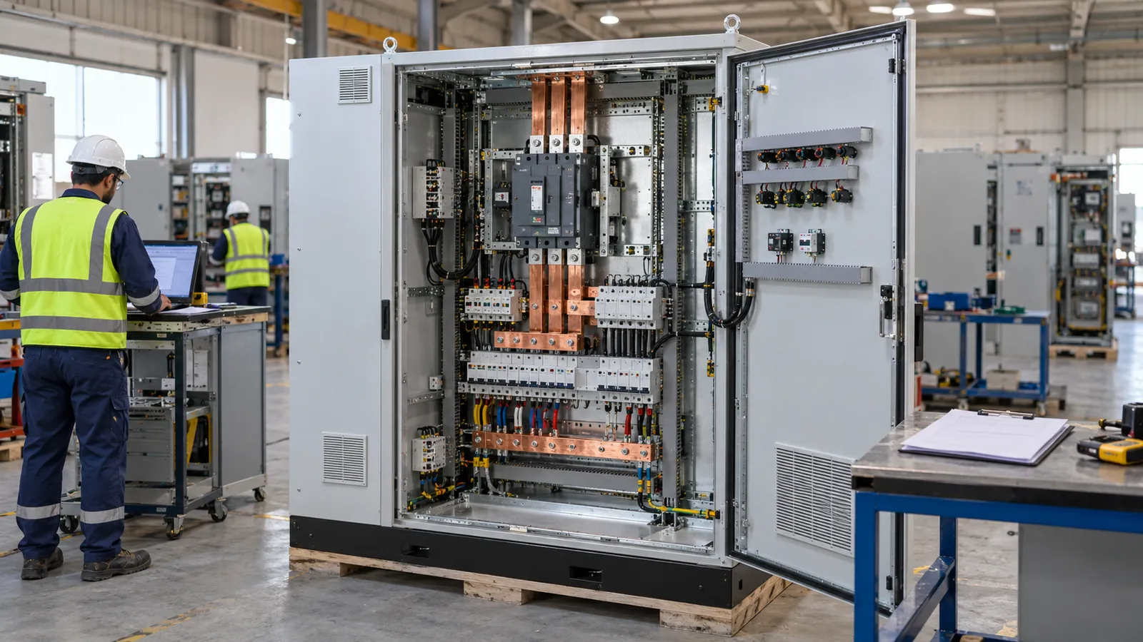 Switchboard with approval and test documents from an approved control panel manufacturer in Saudi Arabia