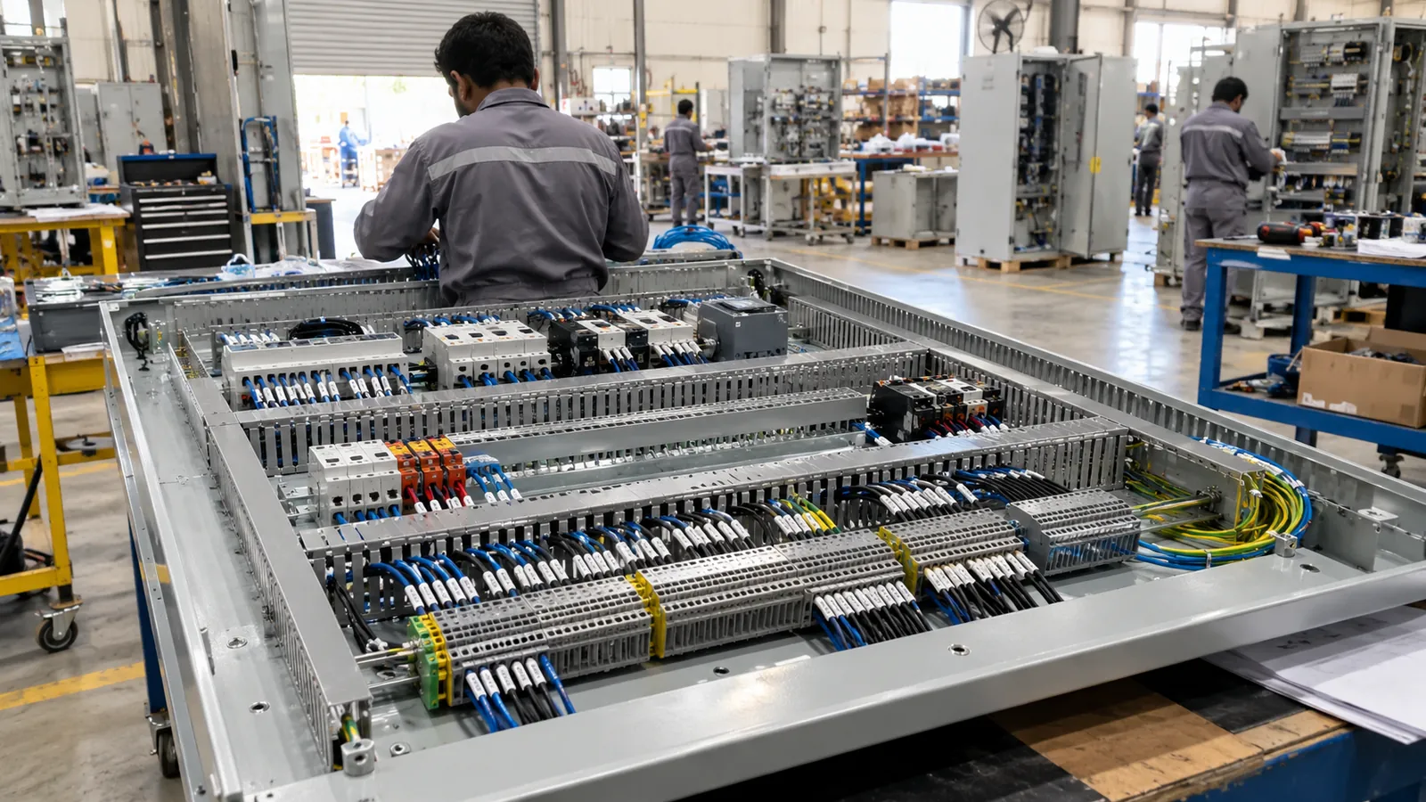 Ferruled and labelled control panel wiring completed by a control panel wiring company in Saudi Arabia