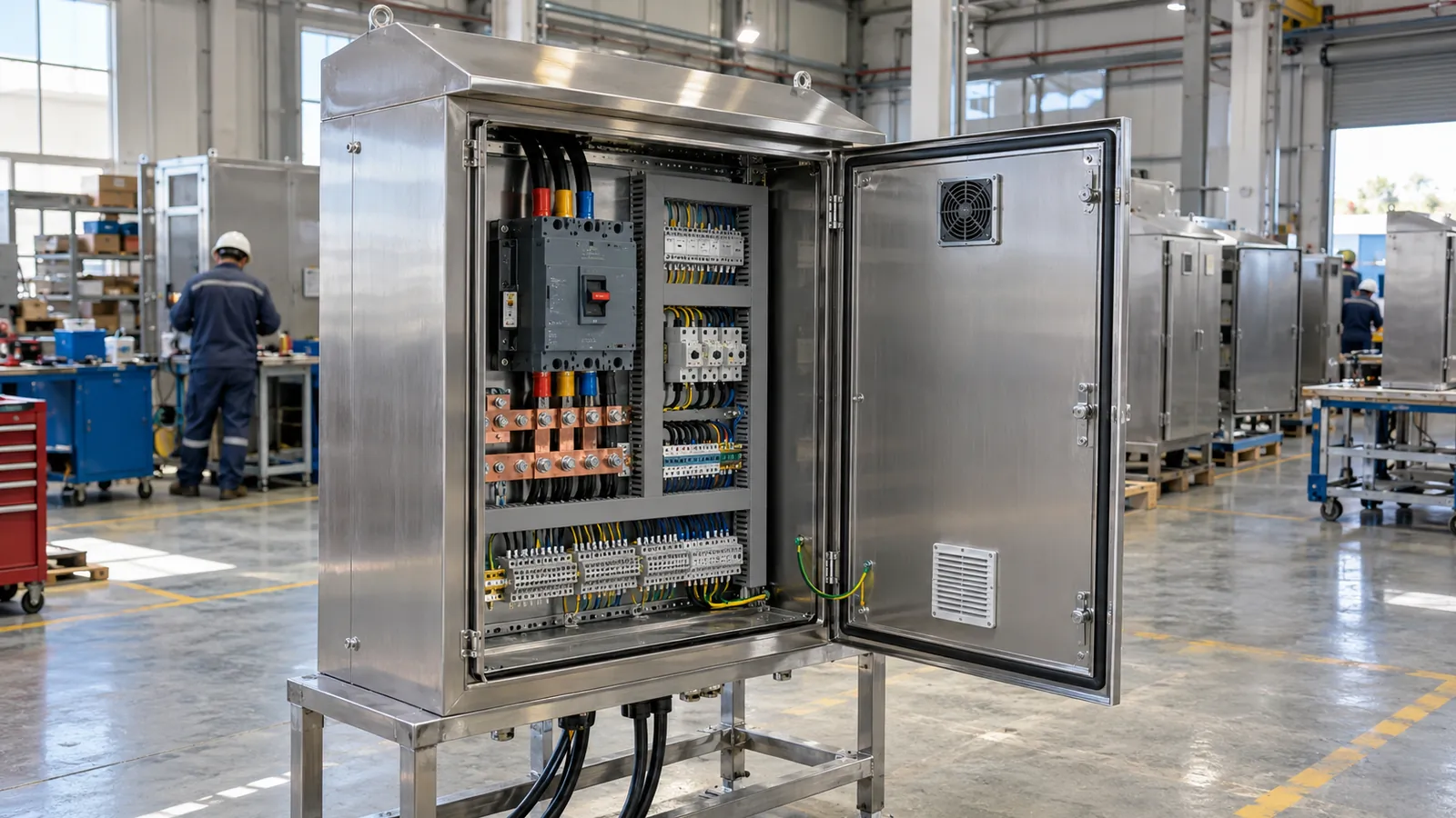 Stainless steel washdown control panel for a food and beverage factory in Saudi Arabia