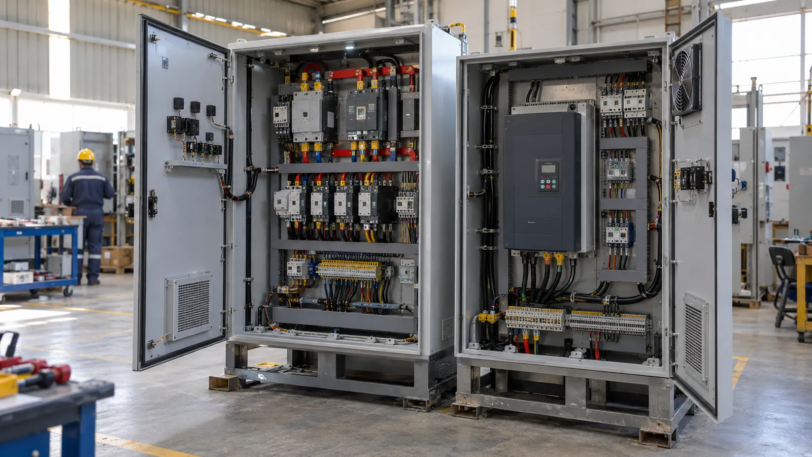 Pump control and VFD panels built for a water treatment plant in Saudi Arabia