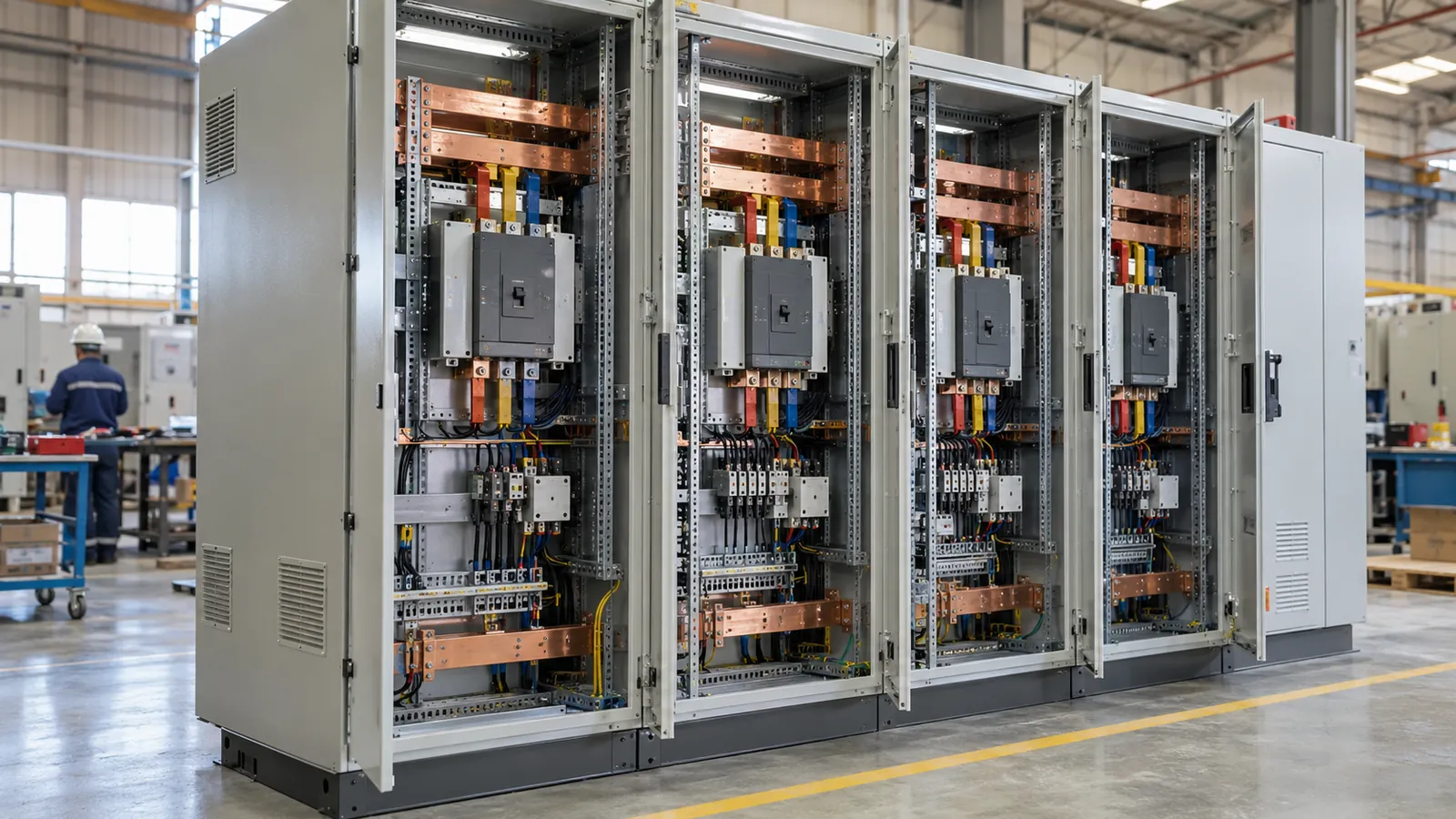 Form 4 switchboard with separated functional unit compartments in a Dammam workshop