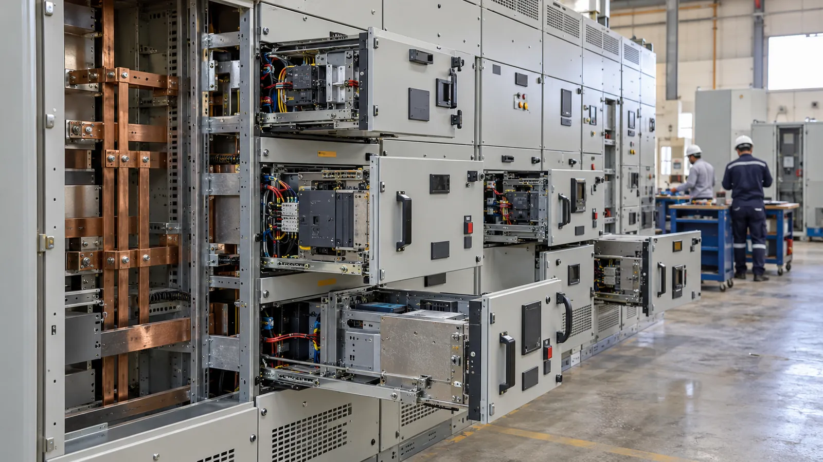 Withdrawable MCC panel lineup built for a cement plant in Saudi Arabia